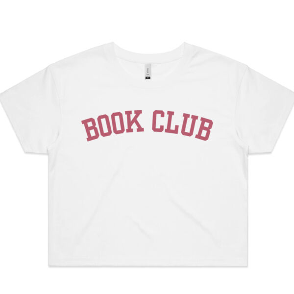 The Book Club Crop Tee - White Thumbnail
